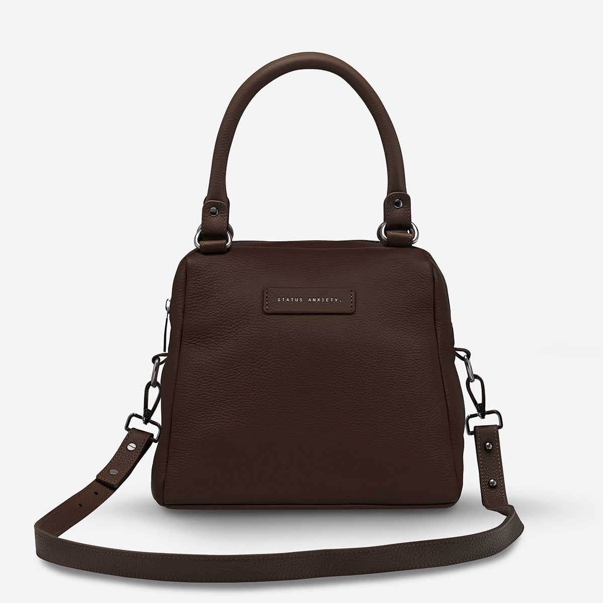 Status Anxiety Last Mountains Women's Leather Handbag Cocoa