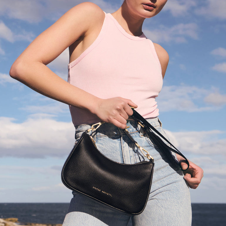 Status Anxiety Look Both Ways Handbag Black/Gold