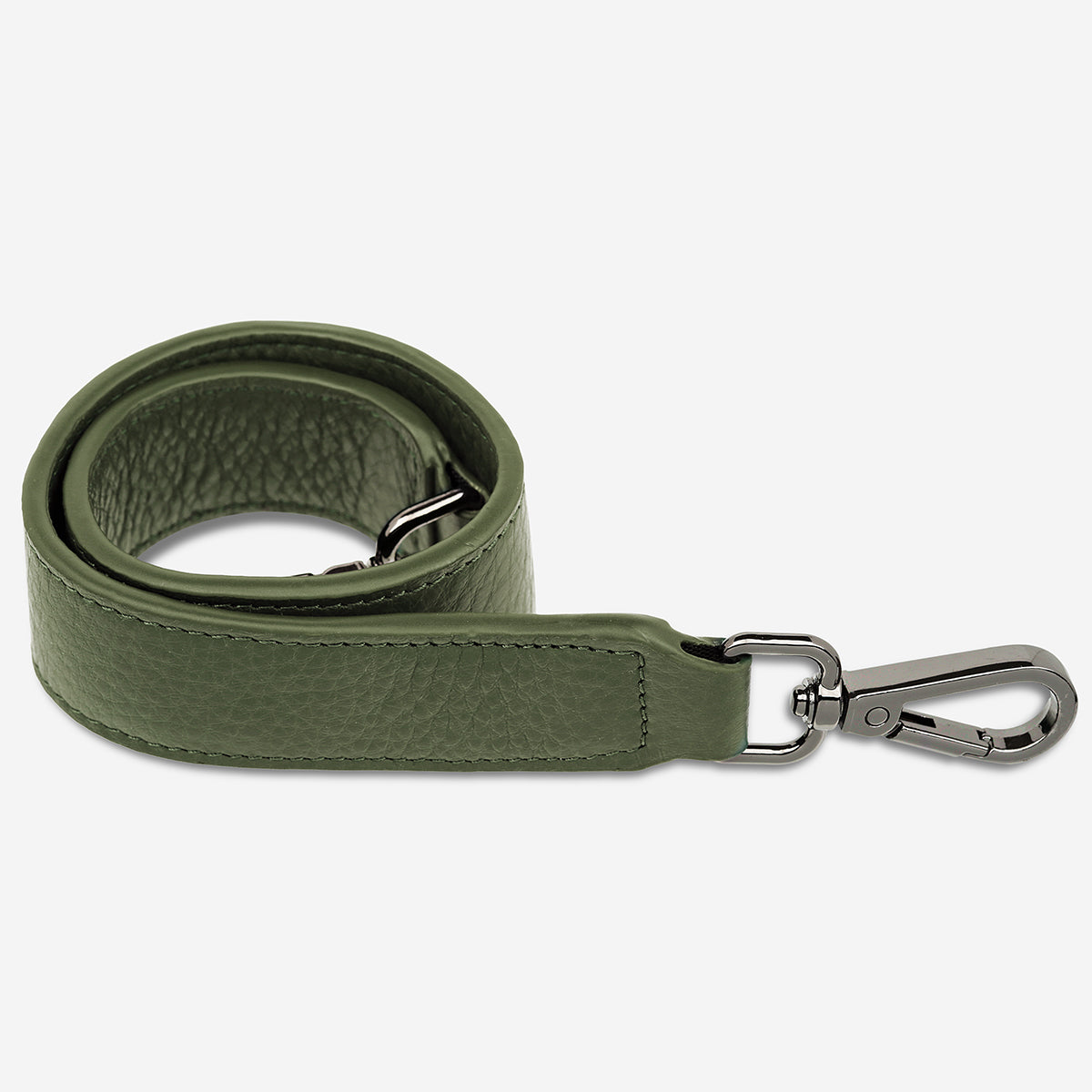 Status Anxiety Khaki Short Leather Strap for Bags