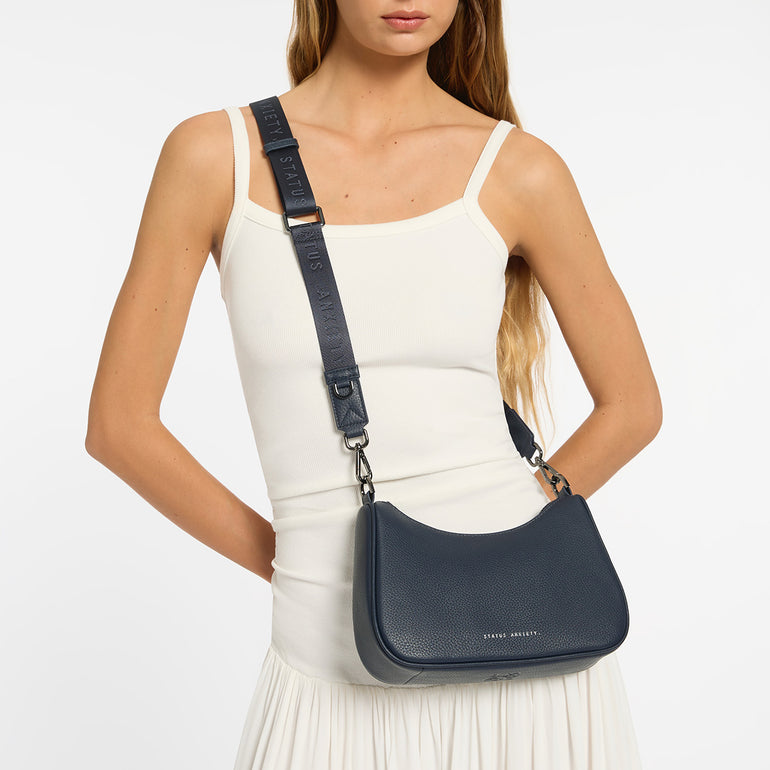 Status Anxiety Midnight Blue Thin Webbed Strap for Bags 
