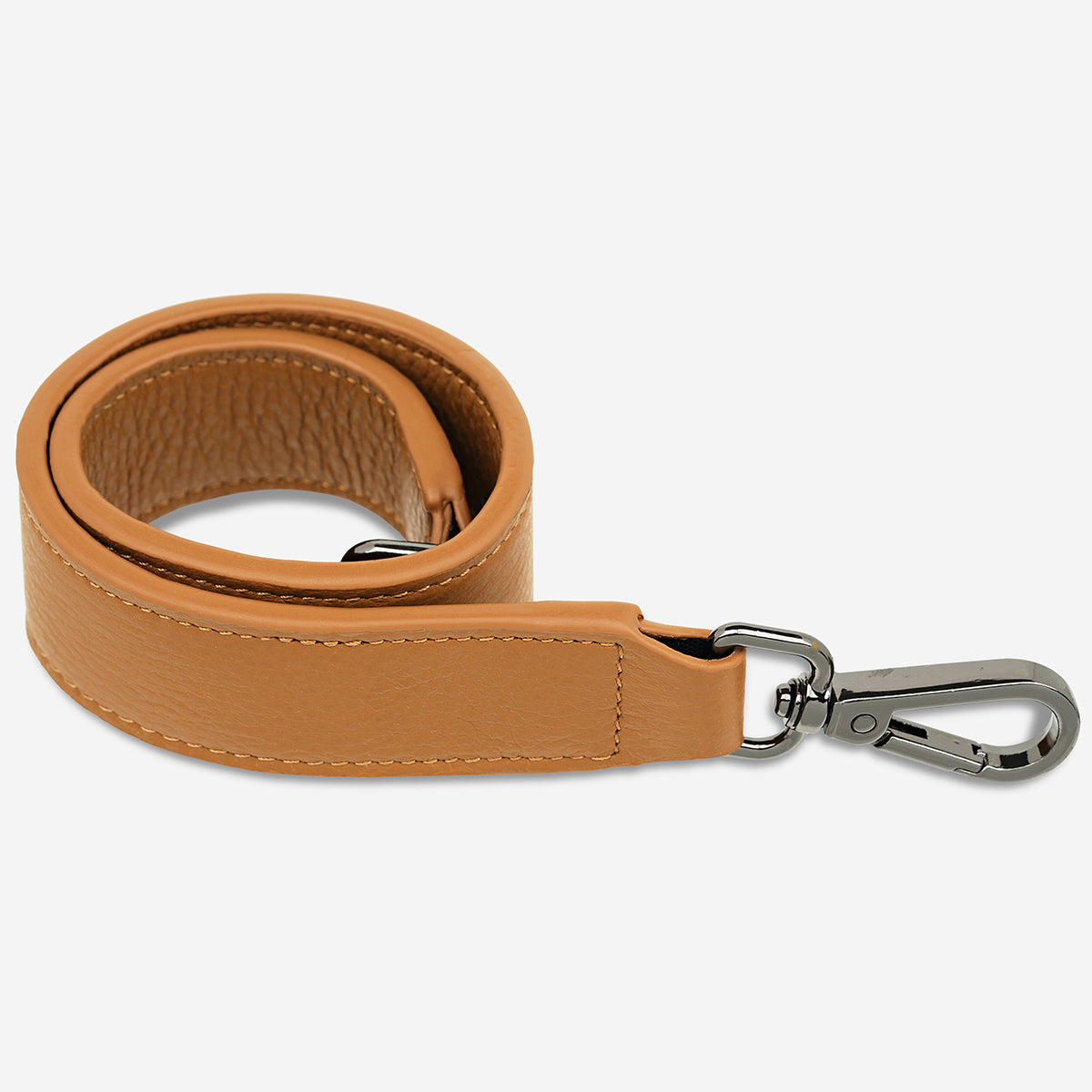 Status Anxiety Tan Short Leather Strap for Bags