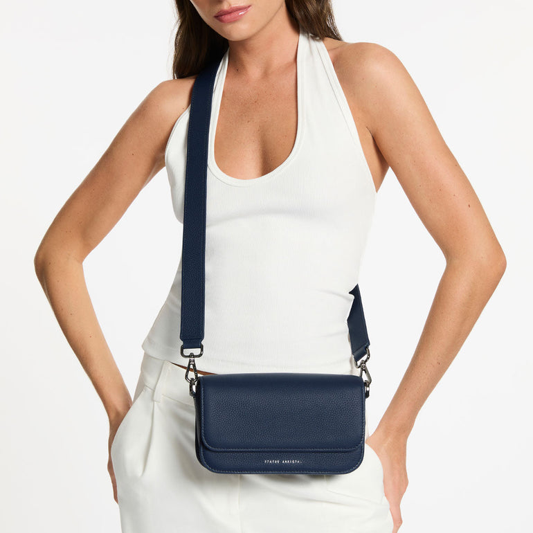 Status Anxiety Lost In The Light Women's Leather Bag Midnight Blue