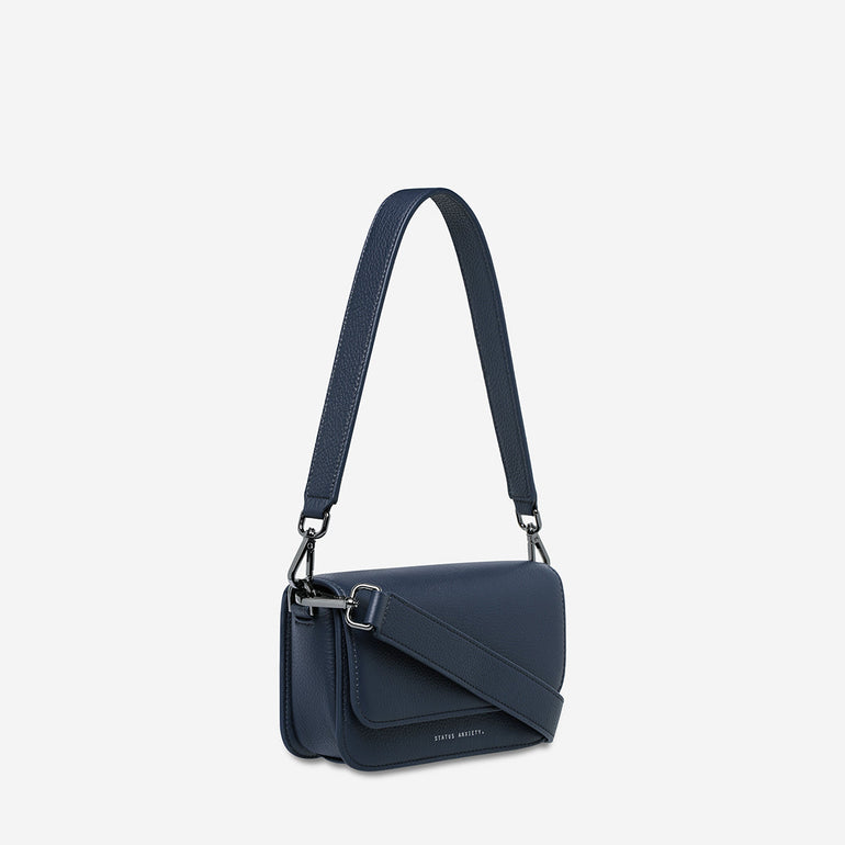 Status Anxiety Lost In The Light Women's Leather Bag Midnight Blue