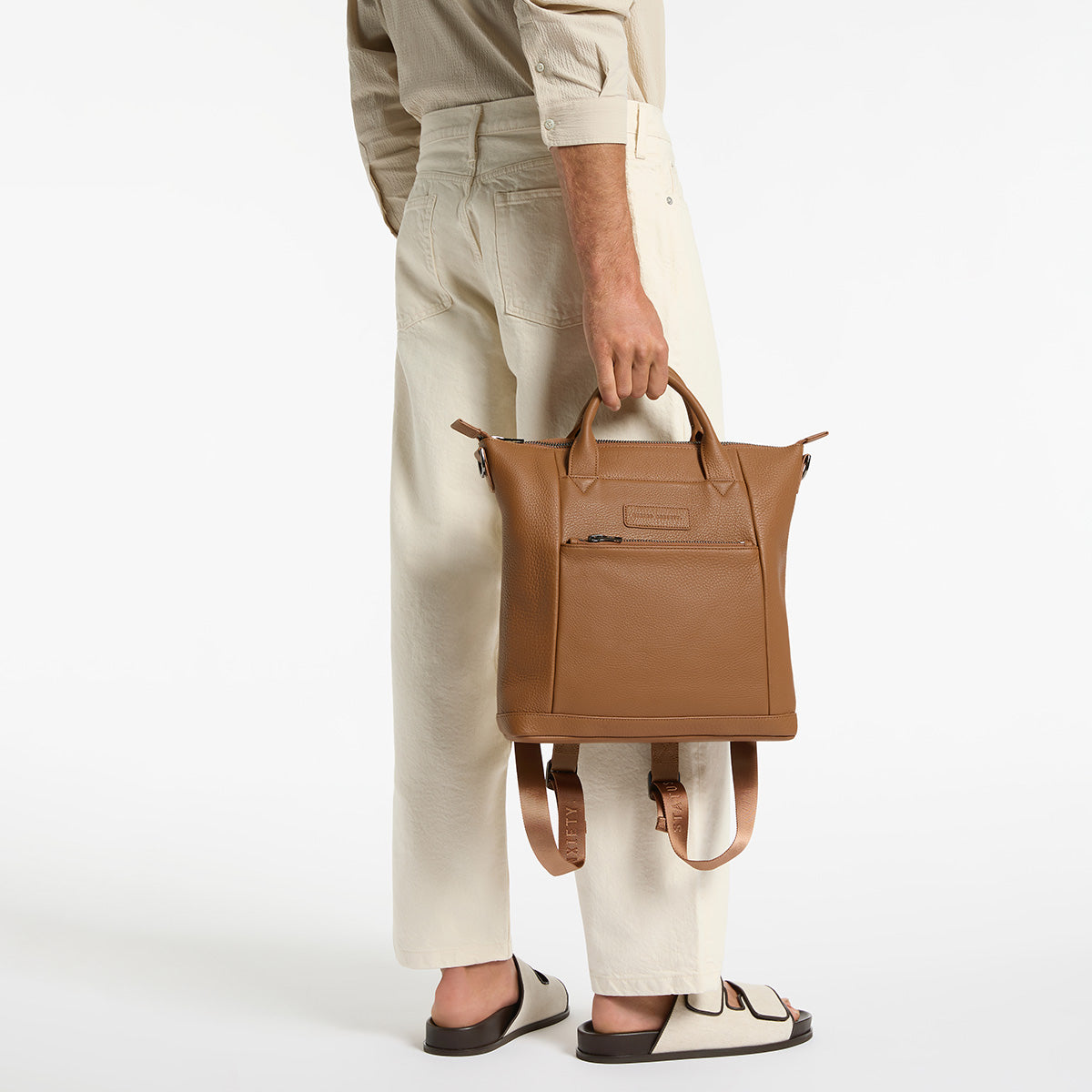 LIFESTYLIST Leather Mini Book Bag LIMITED】Lifestylist Camel Mini 