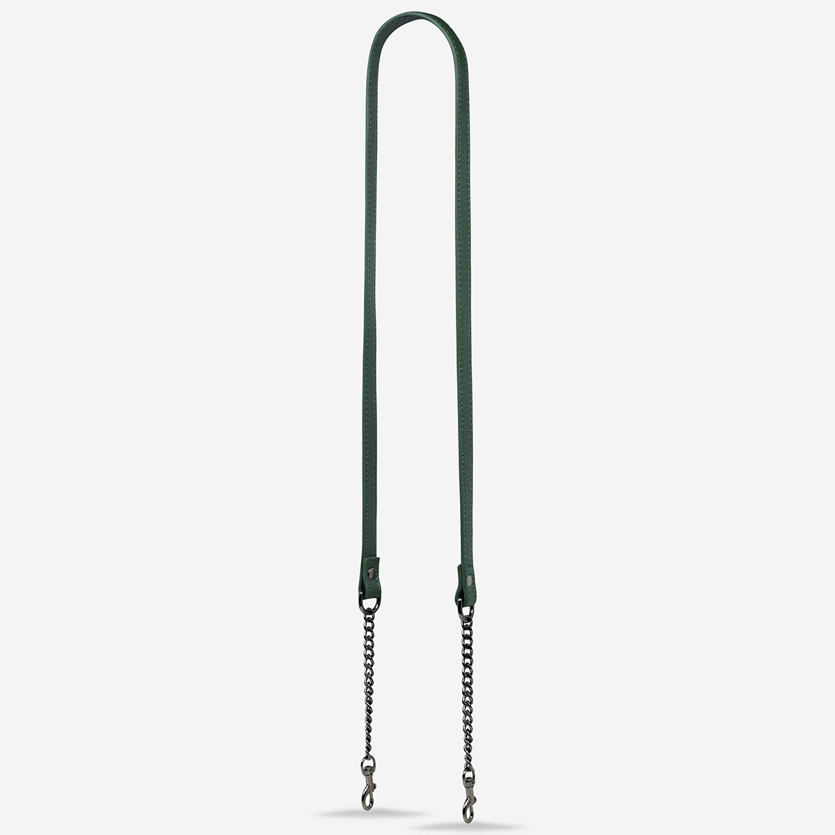 Status Anxiety Green Leather Strap with Chain for Bags