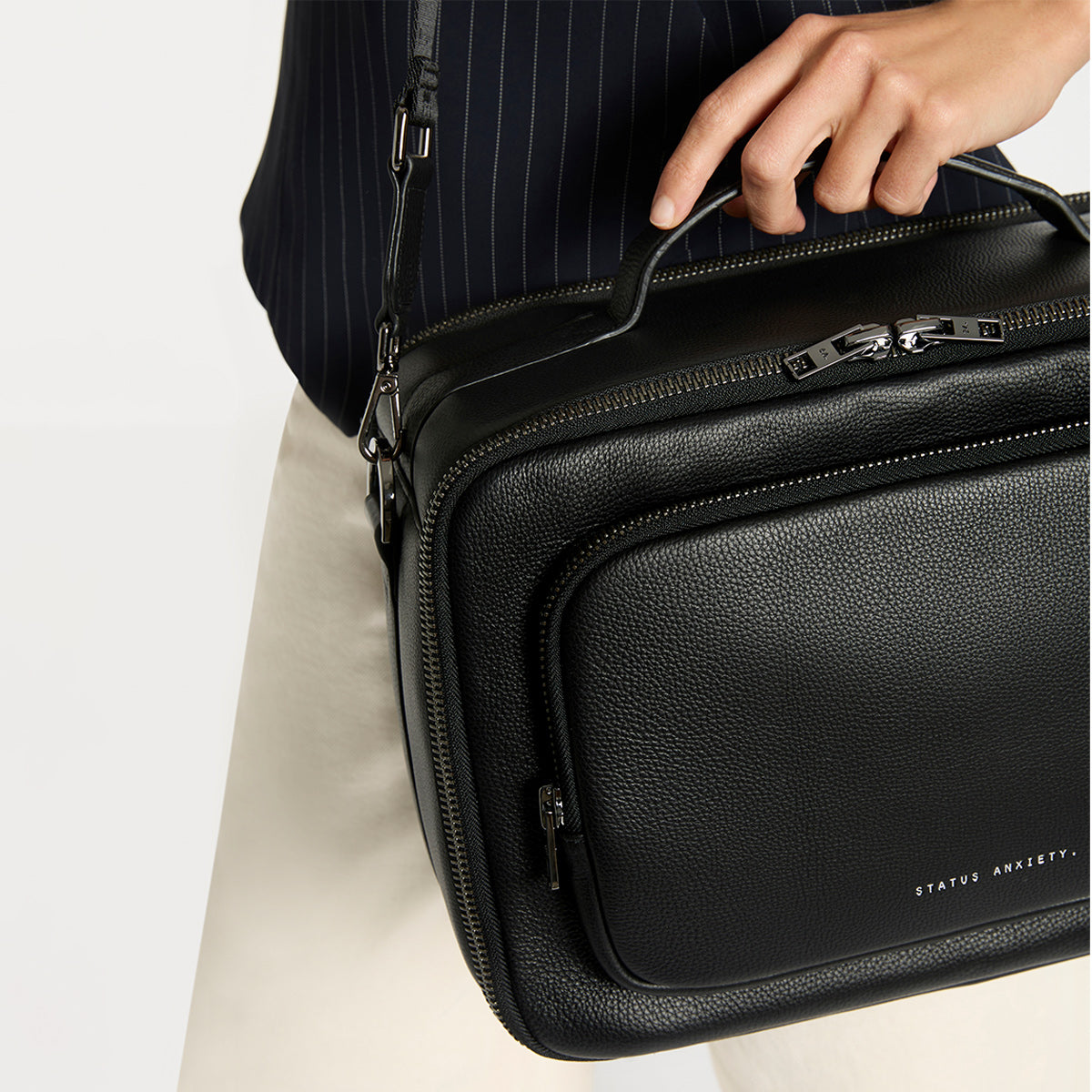 Status Anxiety Nostalgia Leather Camera Bag Black