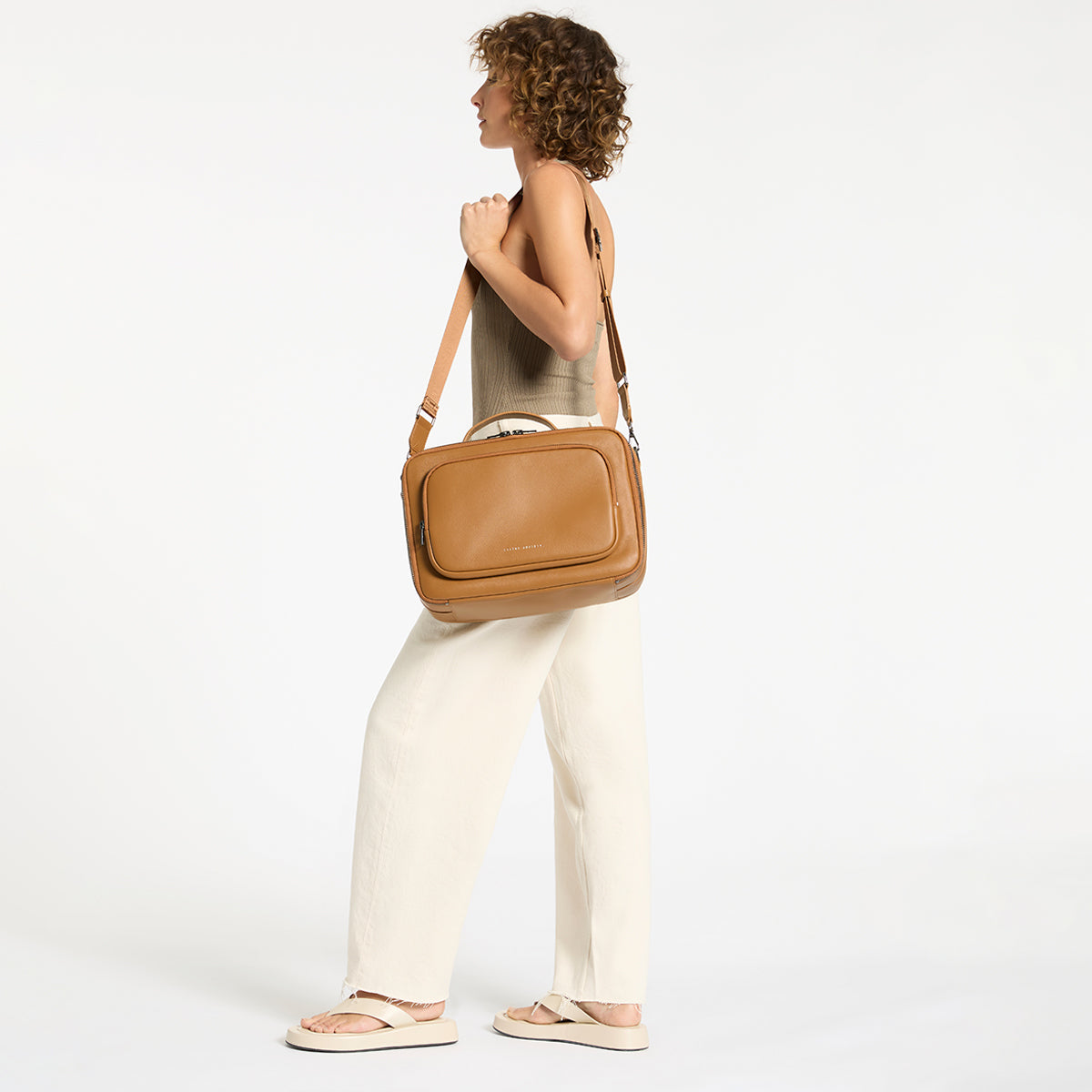 Status Anxiety Nostalgia Leather Camera Bag Tan