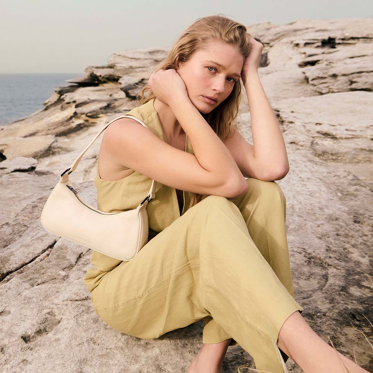 Status Anxiety Not That Simple Women's Leather Bag Chalk