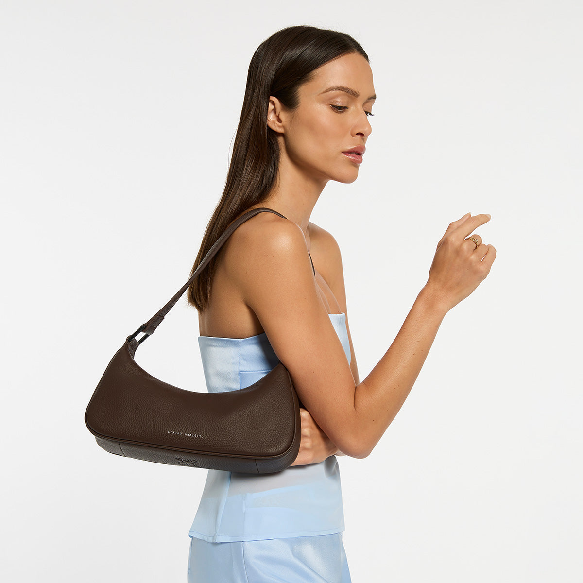 Status Anxiety Not That Simple Women's Leather Bag Cocoa