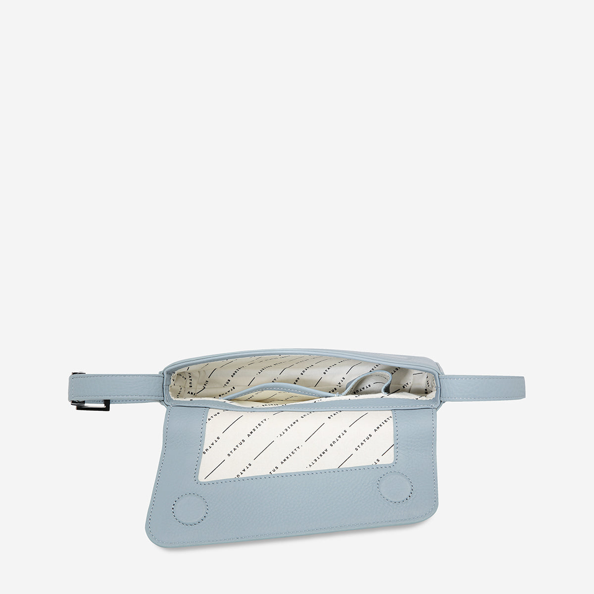 Status Anxiety Overnight Obsession Women's Leather Bag Powder Blue