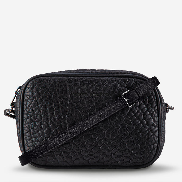 Status Anxiety Plunder Women's Leather Crossbody Bag Black Bubble