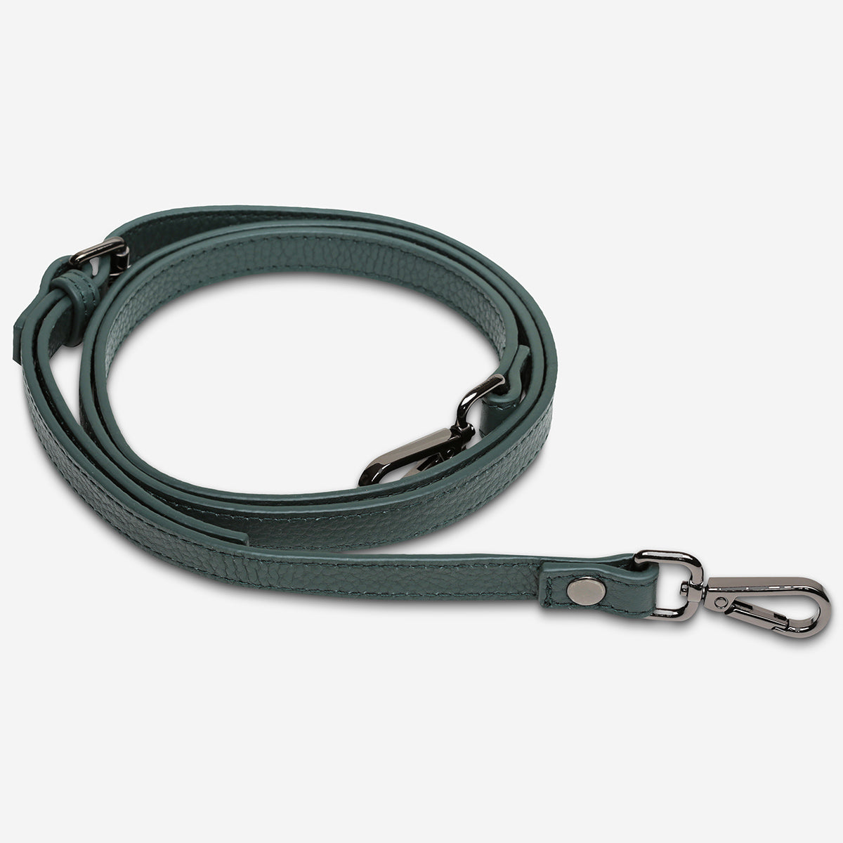 Status Anxiety Green Thin Leather Strap for Bags 