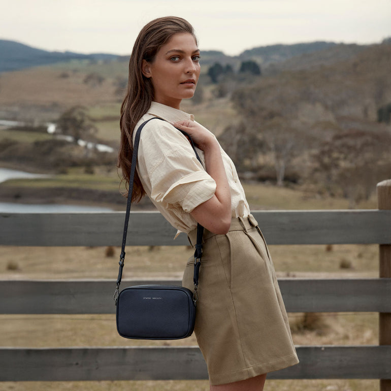 Status Anxiety Plunder With Webbed Strap Midnight Blue