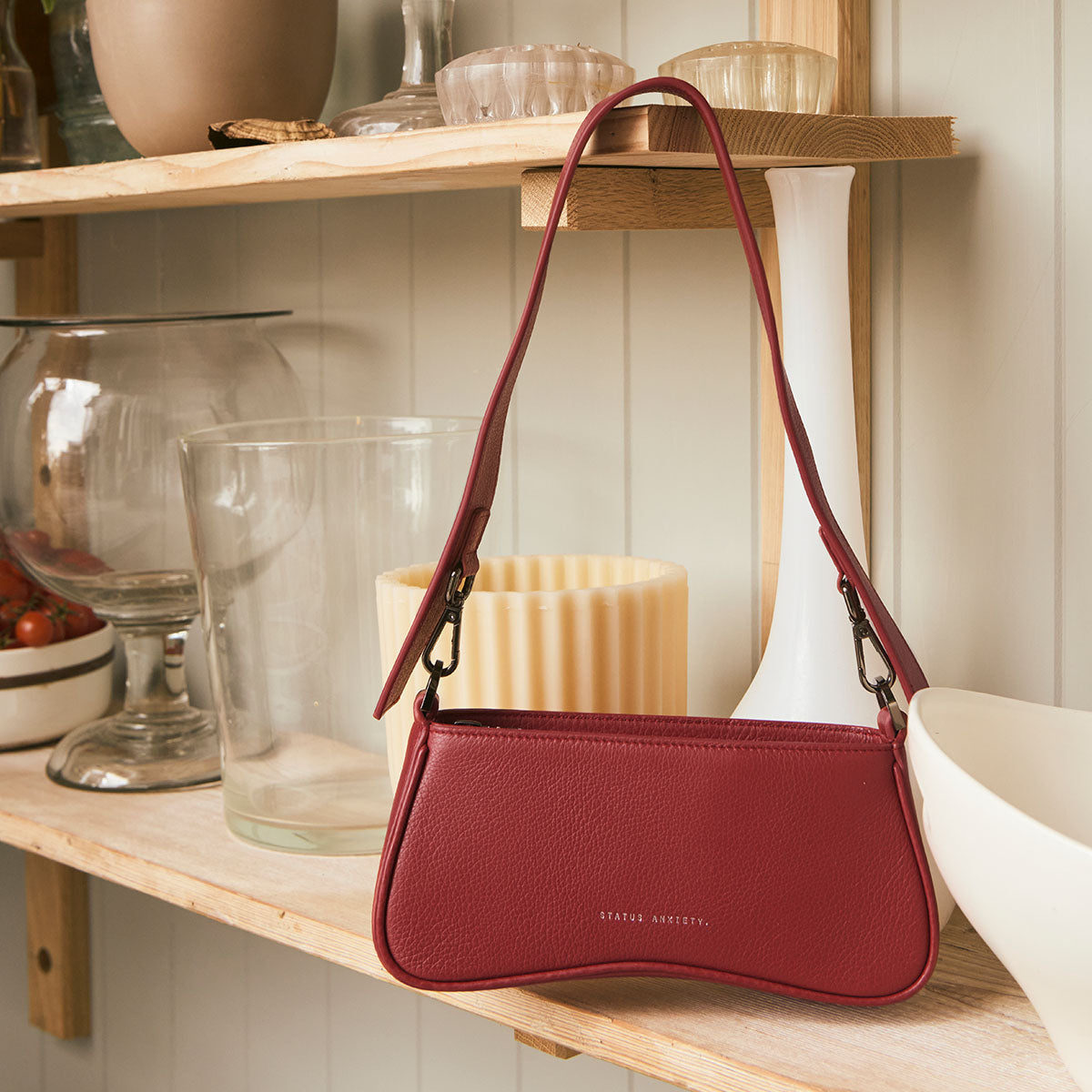 Status Anxiety Polaris Women's Leather Bag Rouge