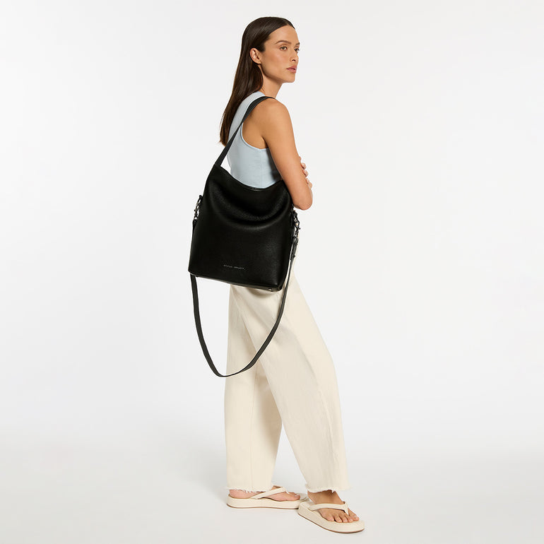 Status Anxiety Ready and Willing Women's Leather Tote Bag Black