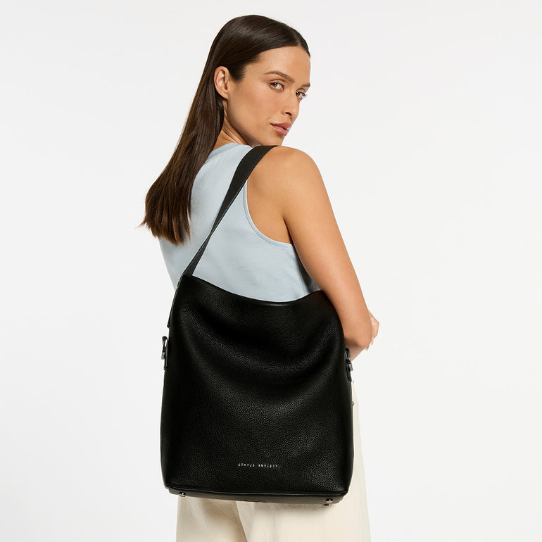 Status Anxiety Ready and Willing Women's Leather Tote Bag Black