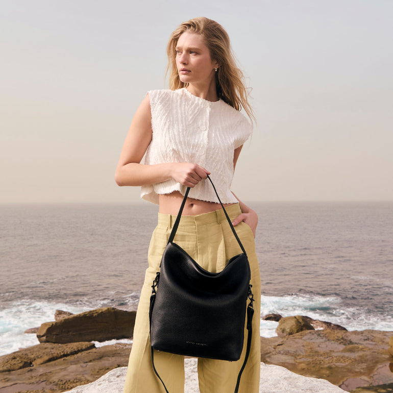 Status Anxiety Ready and Willing Women's Leather Tote Bag Black