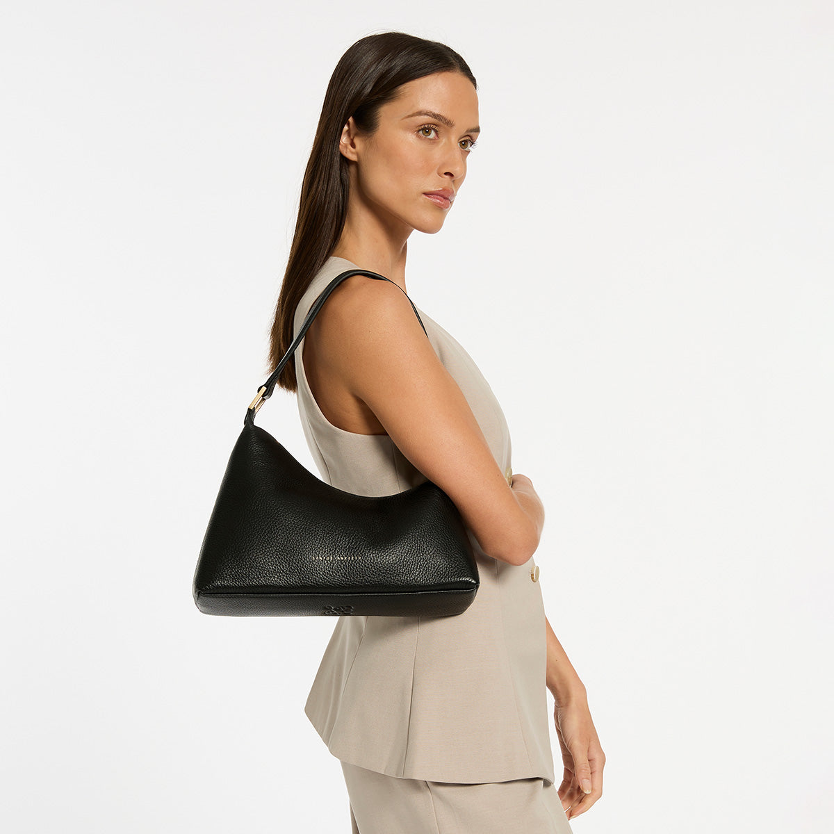 Status Anxiety Reverie Women's Leather Shoulder Bag Black/Gold