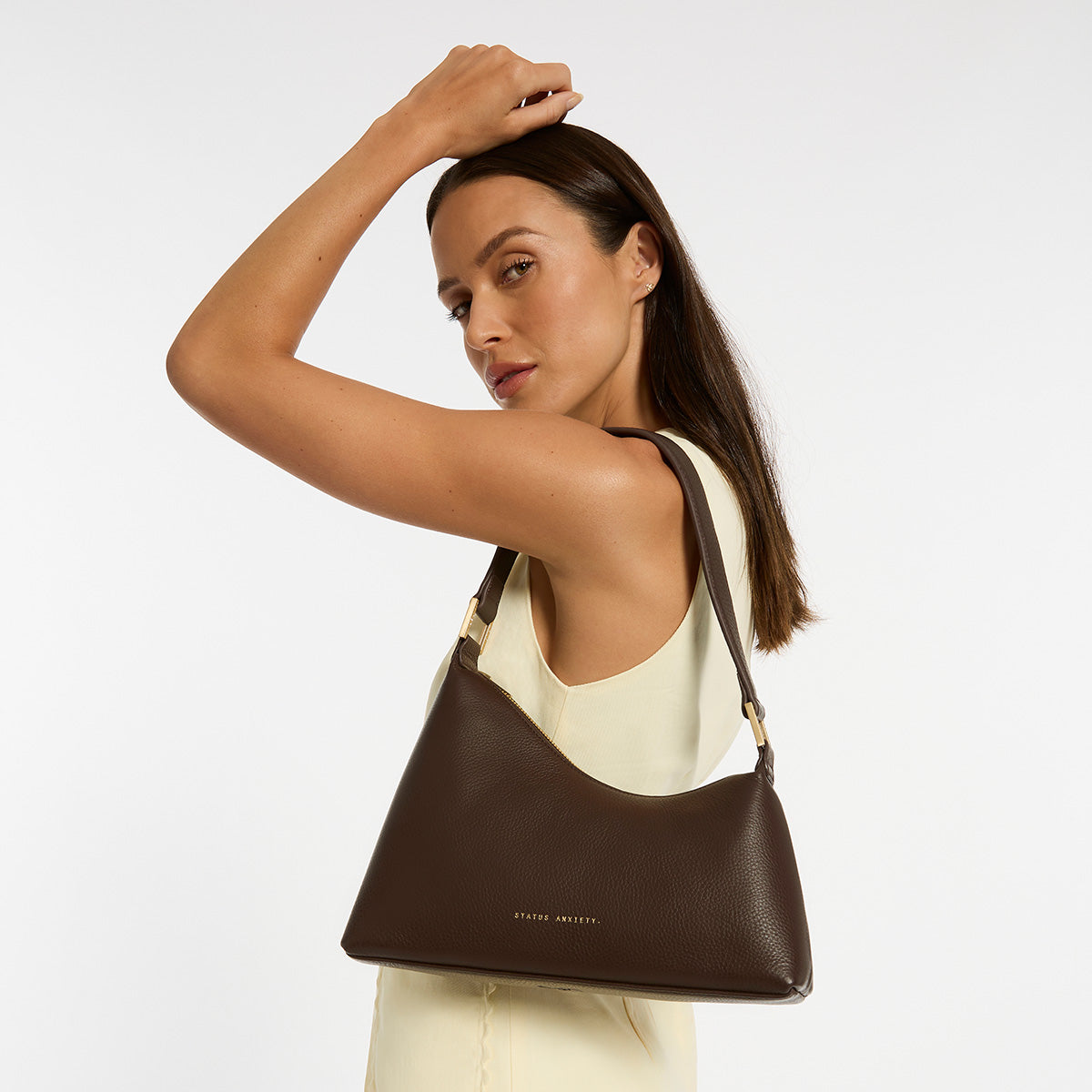 Status Anxiety Reverie Women's Leather Shoulder Bag Cocoa/Gold