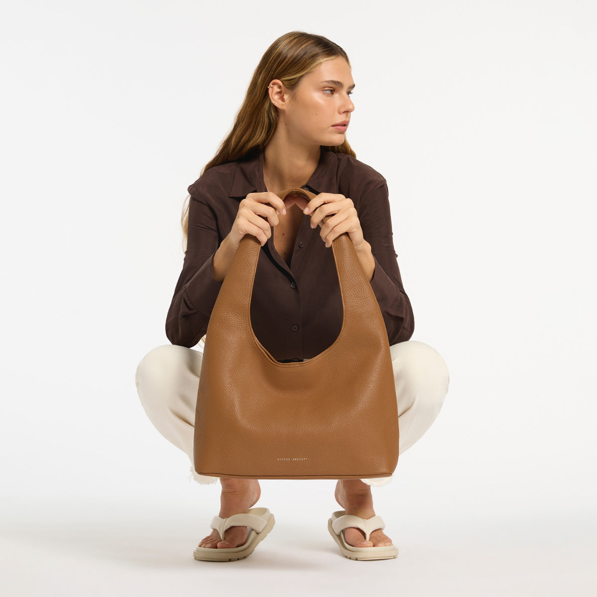 Status Anxiety Solstice Women's Leather Tote Bag Camel