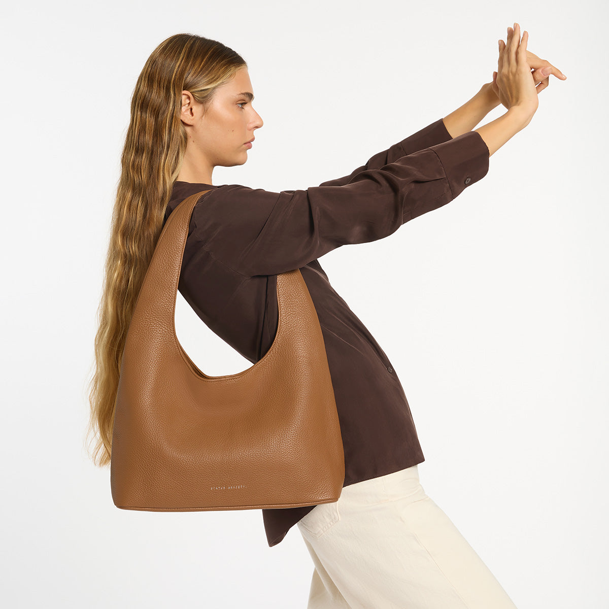 Status Anxiety Solstice Women's Leather Tote Bag Camel