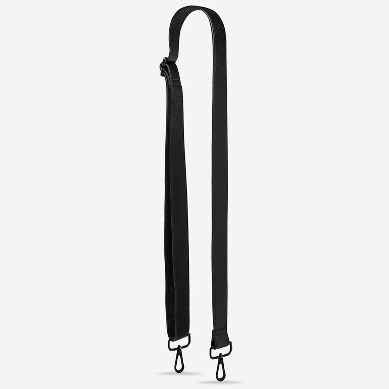 Status Anxiety Black Wide Leather Strap for Bags 