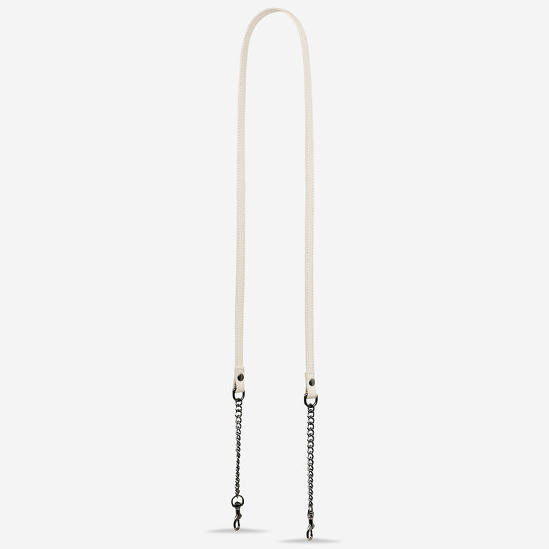 Status Anxiety Chalk Leather Strap with Chain for Bags