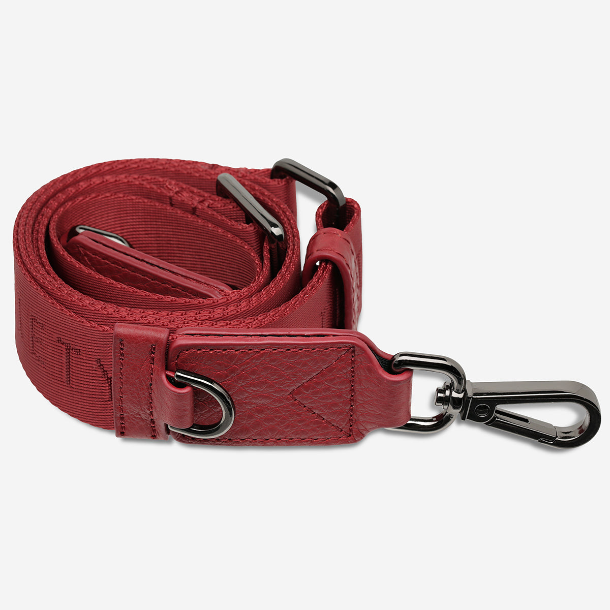 Status Anxiety Rouge Thin Webbed Strap for Bags 