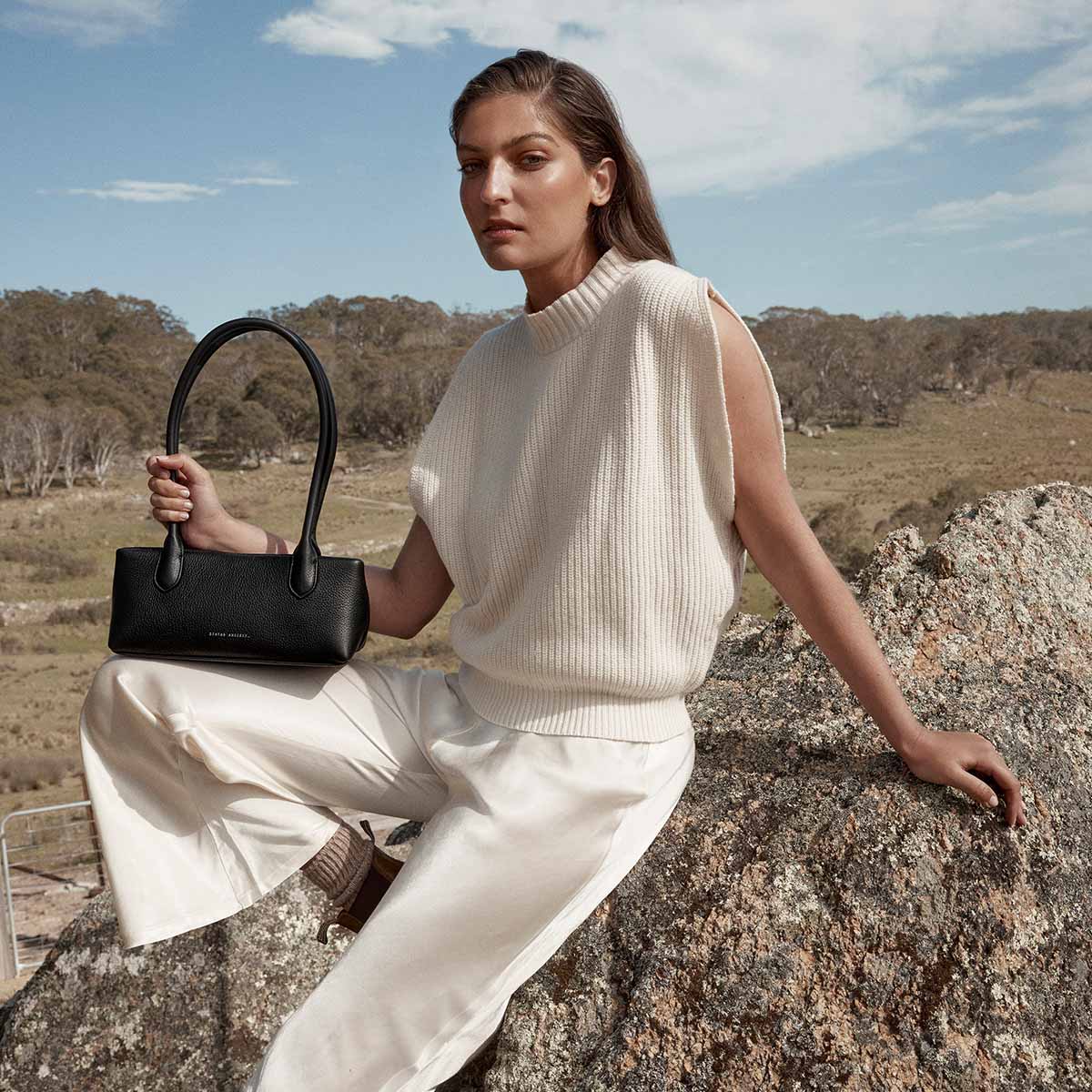 Status Anxiety The Lost Leather Bag Black