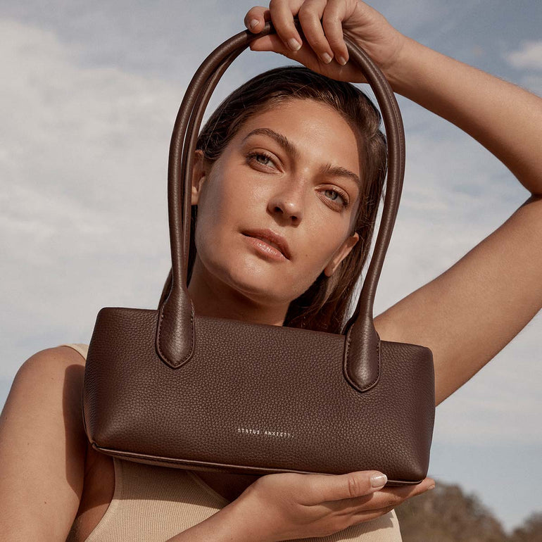 Status Anxiety The Lost Leather Bag Cocoa