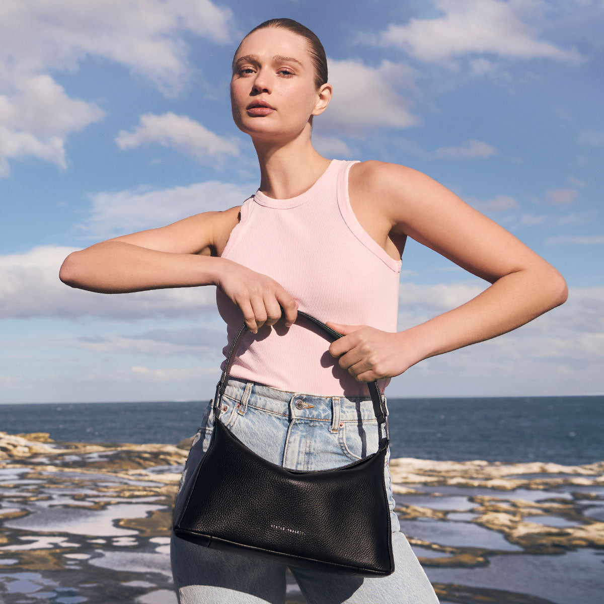 Status Anxiety Think Twice Women's Leather Bag Black