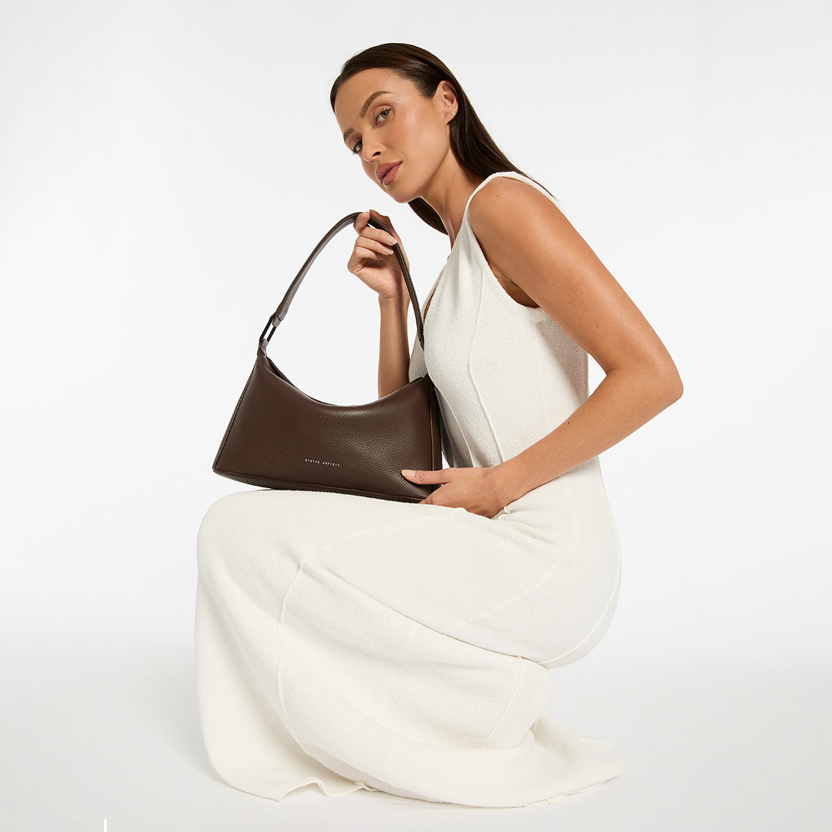 Status Anxiety Think Twice Women's Leather Bag Cocoa