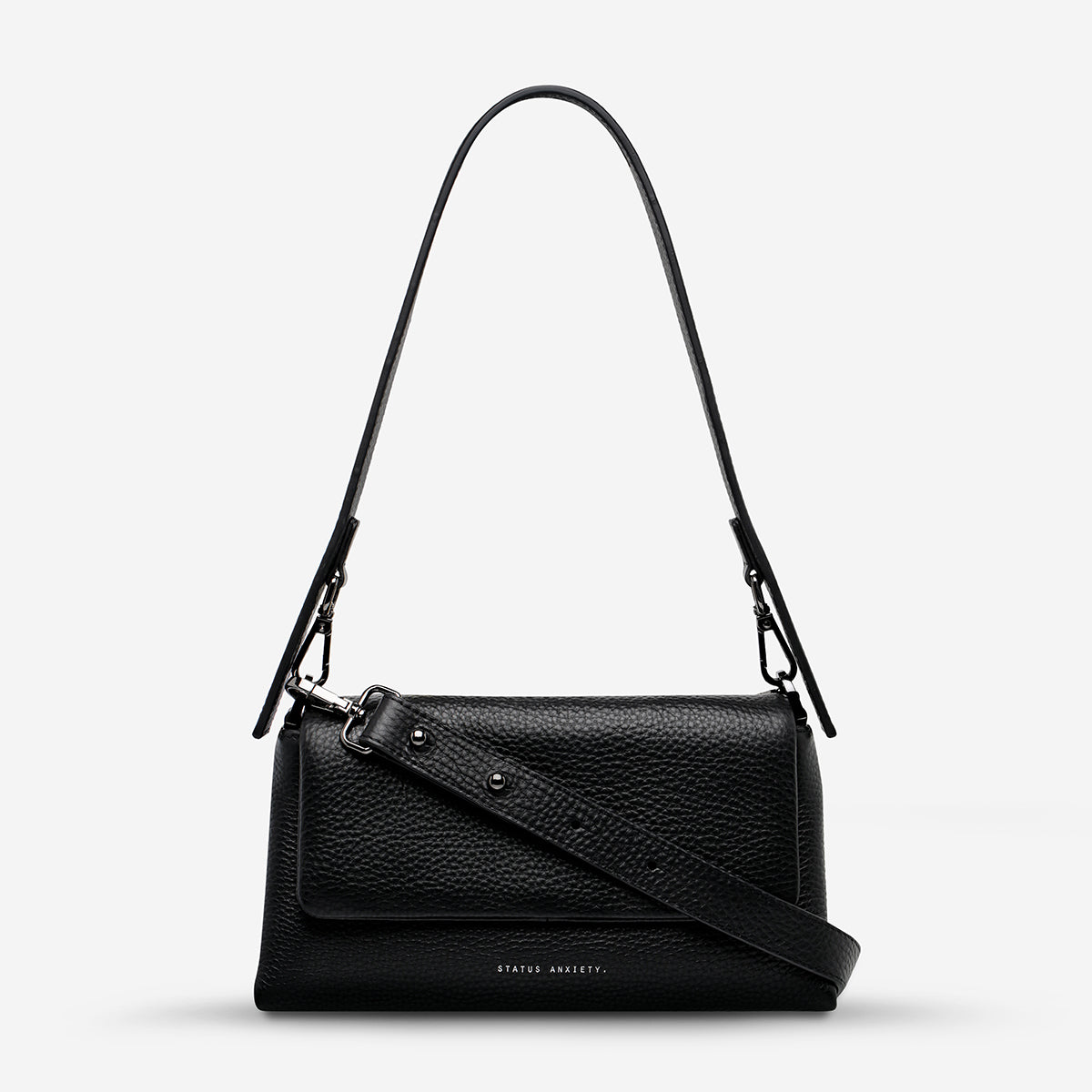 Zenith Women's Black Leather Bag | Status Anxiety®