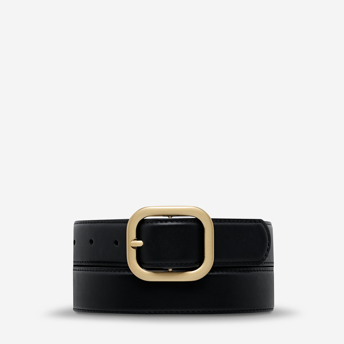 Status Anxiety Falling Quiet Women's Leather Belt Black/Gold