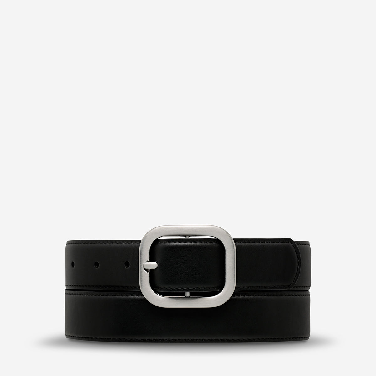Status Anxiety Falling Quiet Women's Leather Belt Black/Silver