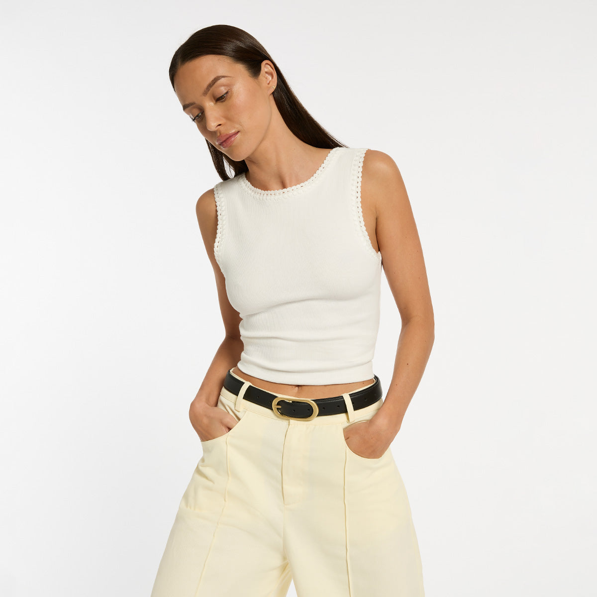 Status Anxiety Final Loop Women's Leather Belt Black/Gold