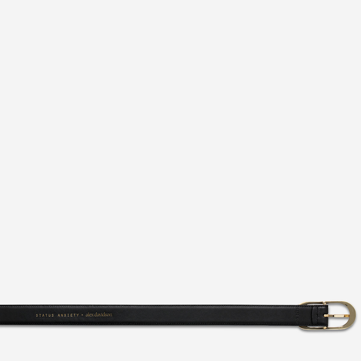Status Anxiety Final Loop Women's Leather Belt Black/Gold