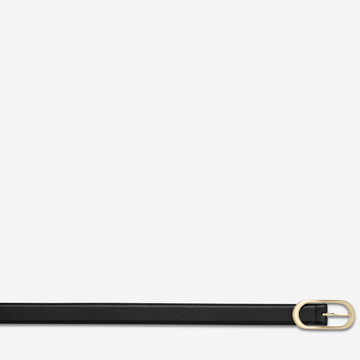 Status Anxiety Final Loop Women's Leather Belt Black/Gold
