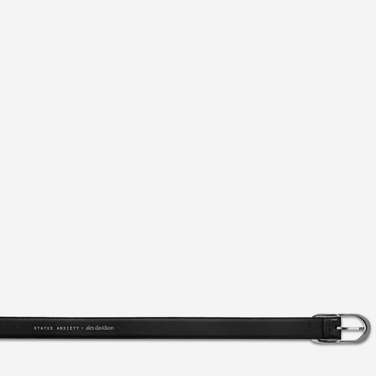 Status Anxiety Final Loop Women's Leather Belt Black/Silver