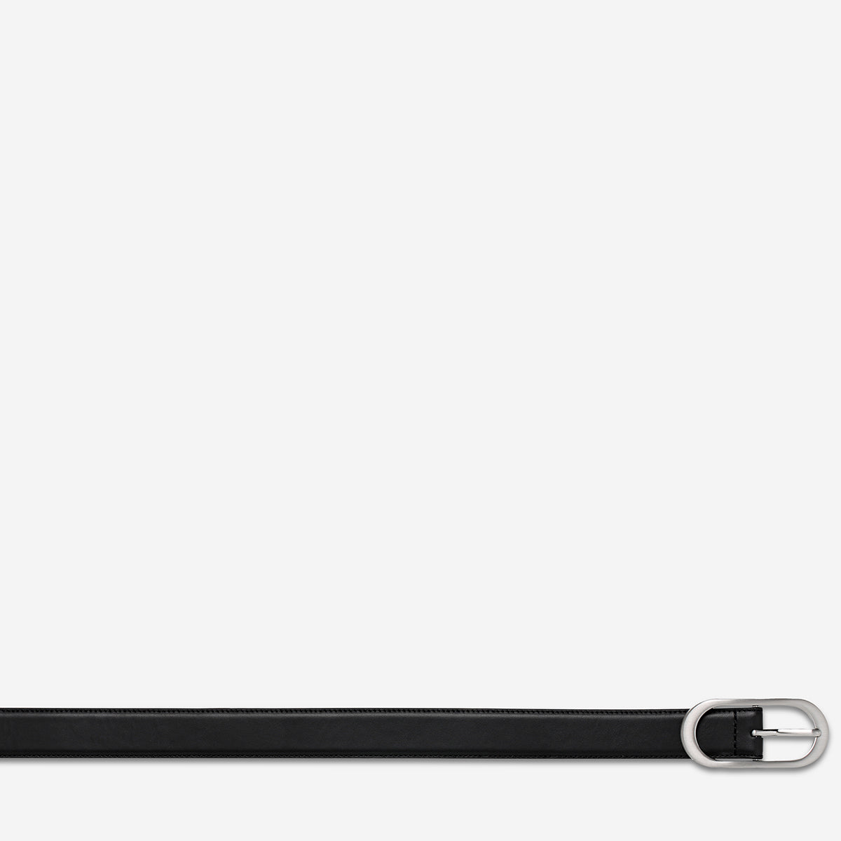Status Anxiety Final Loop Women's Leather Belt Black/Silver