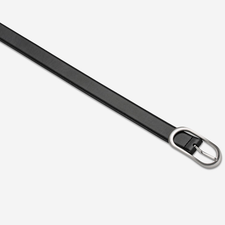 Status Anxiety Final Loop Women's Leather Belt Black/Silver