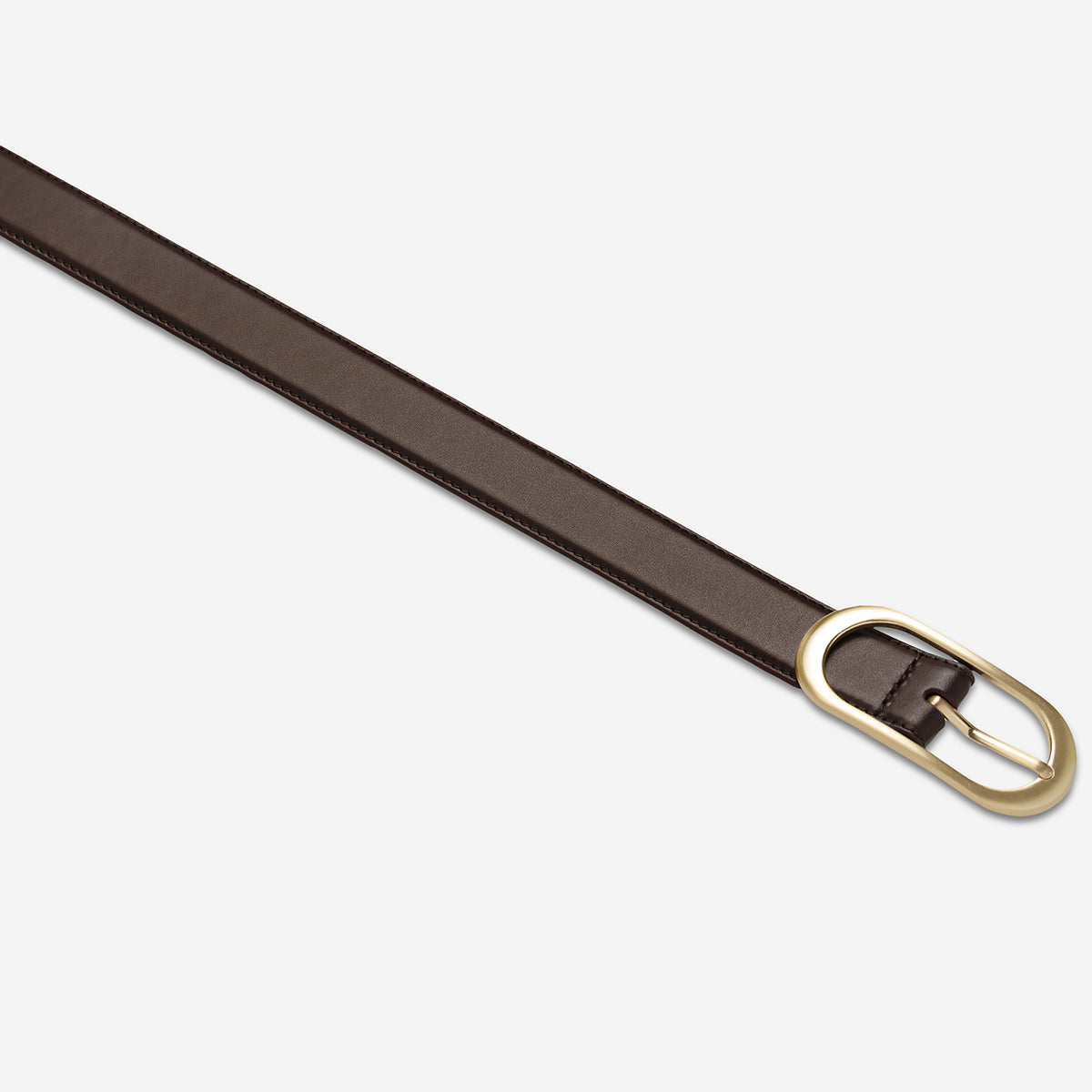 Status Anxiety Final Loop Women's Leather Belt Choc/Gold