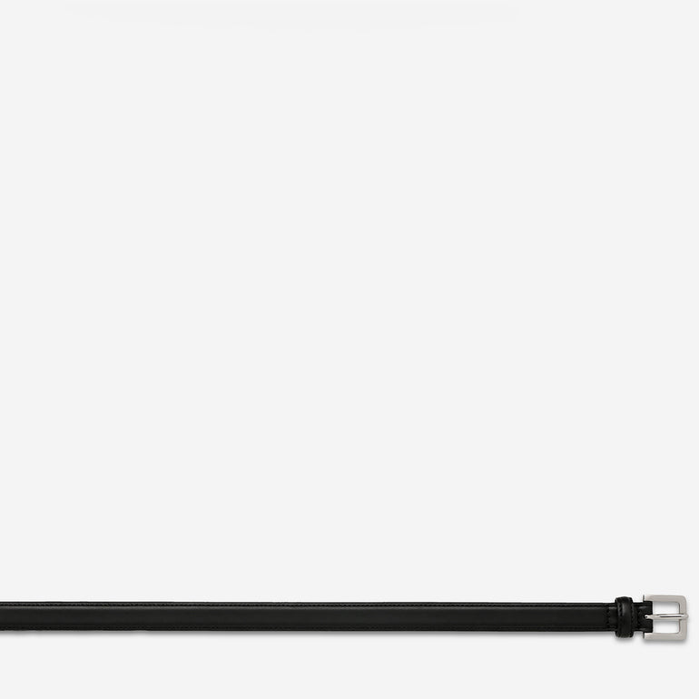 Status Anxiety In Your Eyes Women's Leather Belt Black/Silver