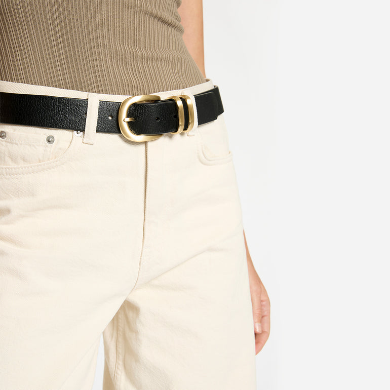 Status Anxiety Let It Be Women's Leather Belt Black