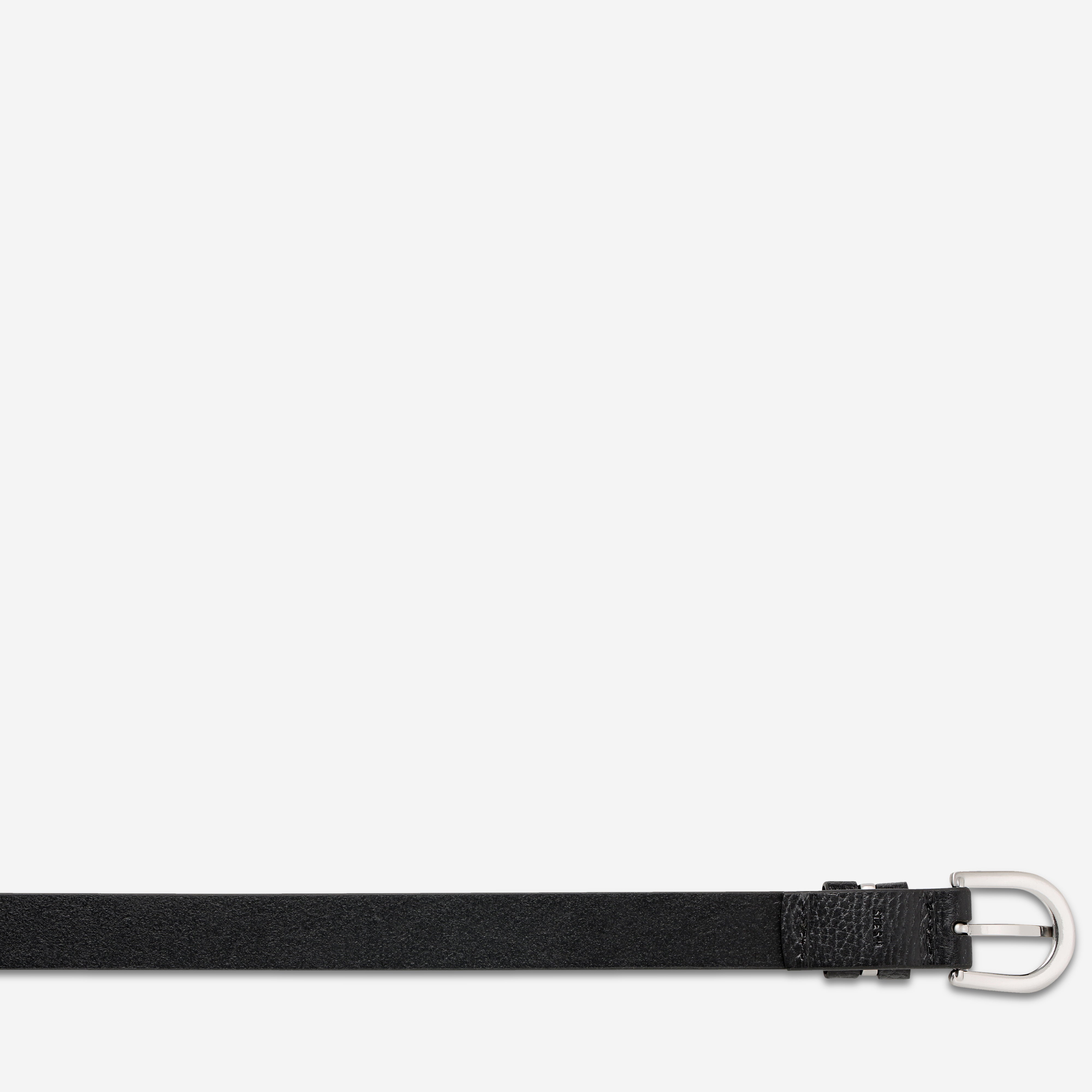 Status Anxiety Over and Over Women's Leather Belt Black / Silver