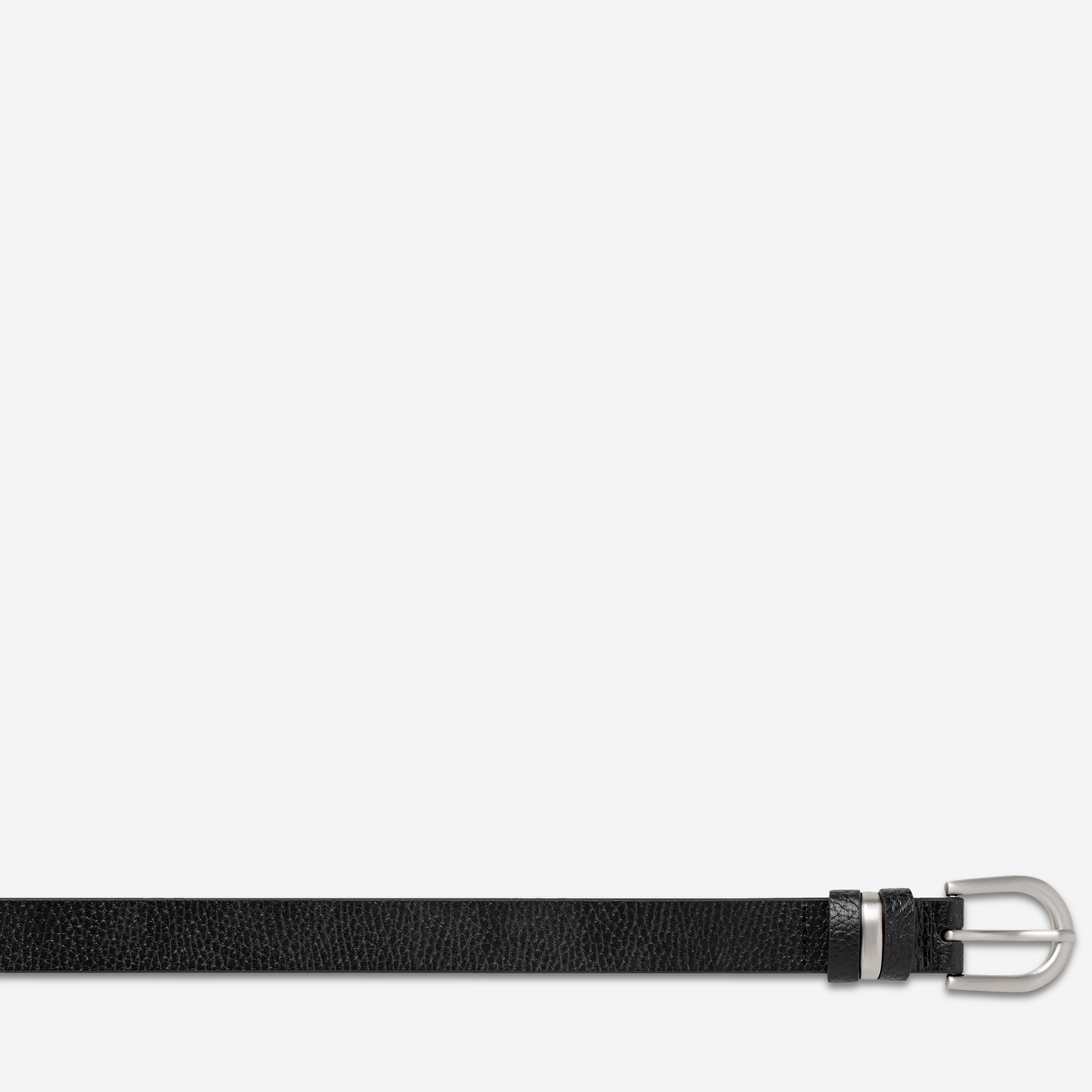 Status Anxiety Over and Over Women's Leather Belt Black / Silver