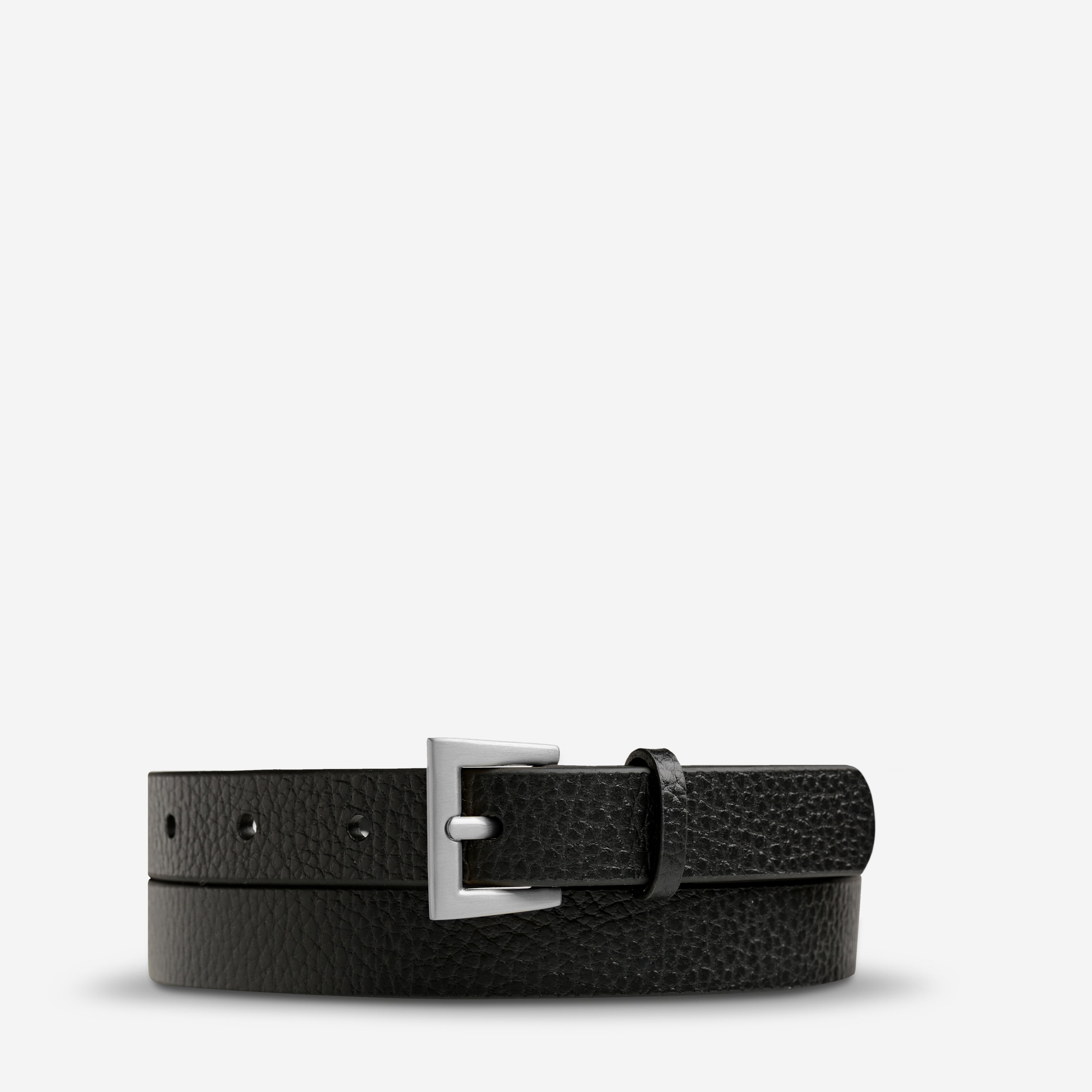 Status Anxiety ‘Part of Me’ Women's Leather Belt Black / Silver