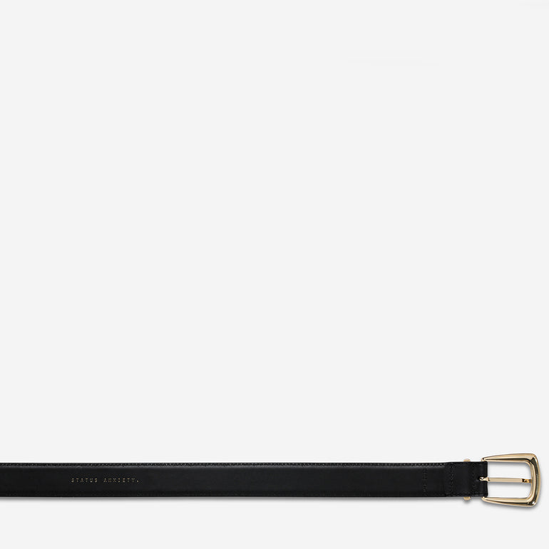 Status Anxiety Some time later Women's Leather Belt Black/Gold
