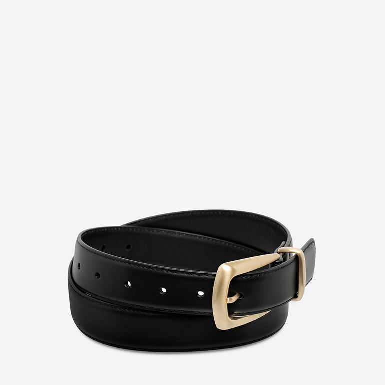 Status Anxiety Some time later Women's Leather Belt Black/Gold
