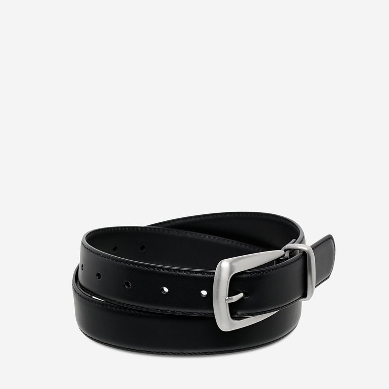 Status Anxiety Some time later Women's Leather Belt Black/Silver
